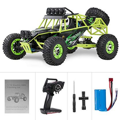 GoolRC WLtoys 12428 RC Car, 1/12 Scale 4WD 50km/h High Speed RC Rock Crawler, 2.4Ghz Remote Control Off Road Truck for Adults