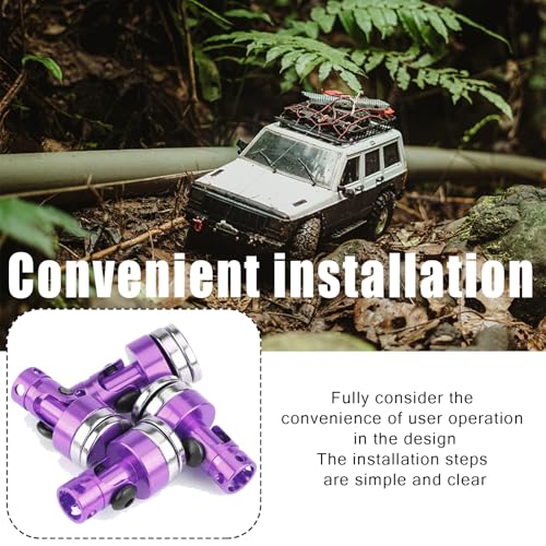 4 Pcs Aluminum RC Body Post Magnetic RC Body Mounts Invisible Body Post Mount Good Scx10 4Wd 1:10 RC Car Yellow Black Purple (Purple) - color: Purple