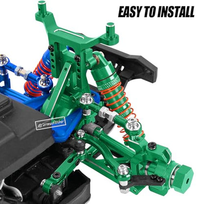 RC Driveshafts Axles Upgrades Part for 1/18 LaTrax Teton,LaTrax Desert Prerunner,7075 Aluminum Front Rear Drive Shafts CVD w/6061 Hex Hops Up,4PCS,Replace #7650,Green - color: Green(4pcs)