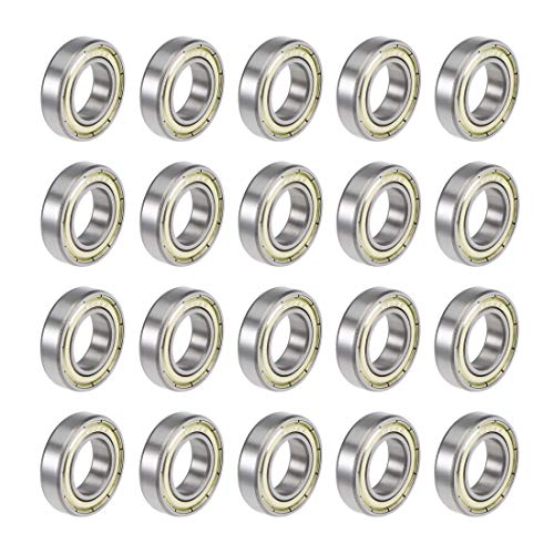 uxcell 6902ZZ Deep Groove Ball Bearings Z2 15mm X 28mm X 7mm Double Shielded Carbon Steel 20pcs - size: 15mmx28mmx7mm