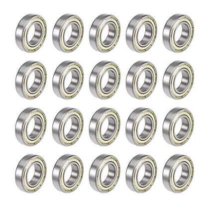 uxcell 6902ZZ Deep Groove Ball Bearings Z2 15mm X 28mm X 7mm Double Shielded Carbon Steel 20pcs - size: 15mmx28mmx7mm