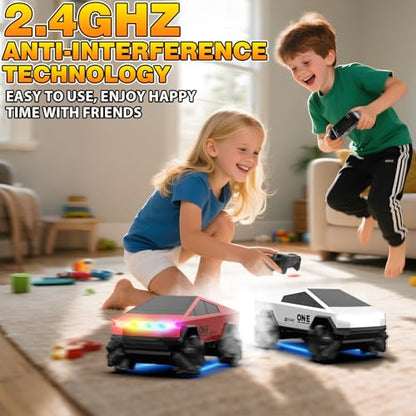 RC Drift Car 1/20 Scale 2.4GHz 4WD Remote Control Cars with Led Lights 22KM/H High Speed &1/28 Scale Gesture Sensing RC Stunt Cars Toys for 6-12 Years Old Boys Girls
