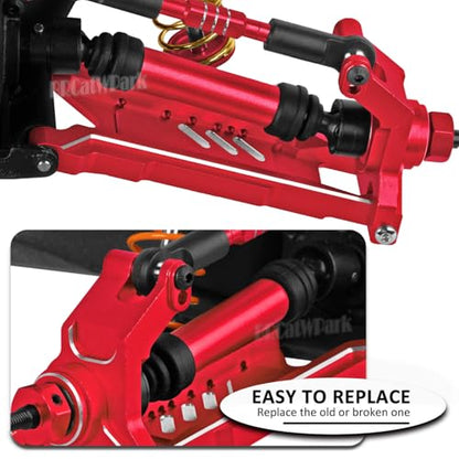 Drive Shaft Axles Upgrades Part for 1/10 4WD Slash/Rustler/Stampede/Jat0 4X4(BL-2s)(VXL),F0rd F15O,RC Front & Rear Steel DriveShaft CVD w/Hex Hops Up,#9051#9052,Red - color: Red - (4pcs Driveshafts)