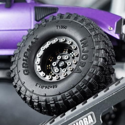 INJORA S4 1.3" 68 * 24mm Tires for TRX4M SCX24 1/18 1/24 RC Crawlers(T1350)