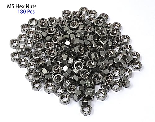 iexcell 360 Pcs M5 x 6/8/10/12/14/16/20/25/30 Stainless Steel 304 Hex Socket Button Head Cap Screws Bolts Nuts Assortment Kit - size: M5 x 6/8/10/12/14/16/20/25/30mm