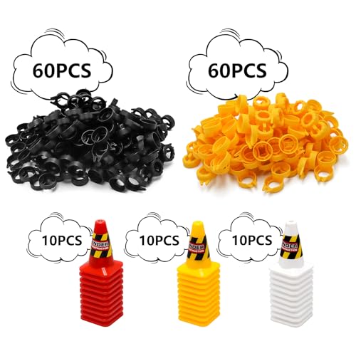 120 Pieces RC Car Racing Track Drift Runway Drift Field Fence with 30PCS Road Cones for 1/14 1/16 1/18 1/24 1/28 1/30 1/43 Mini RC Car (Black & Yellow, 150PCS) - color: Black & Yellow, 150pcs
