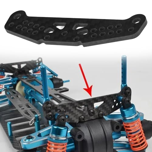 2pcs RC Car Shock Tower Carbon Fibre Compatible with Tam-iya TT01 TT01E Front and Rear