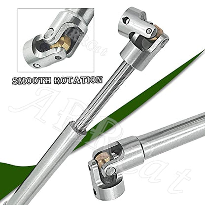 2PCS RC Crawler Drive Shaft for 1/10 SCX10 TRX6 Wraith Red cat Capra GEN8 D90 TF2 RC 4WD,ARRCat Stainless Steel Universal Driveshaft RC Upgrades Part Hop Ups,(138-215 MM) - size: 2pcs (138-213mm)