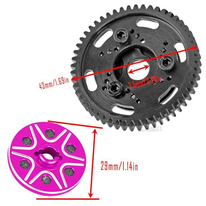 RCMYou RC 52T Slipper Clutch (0.8Mod) Transmission Gears Spur Gear Upgrades Part for 1/10 Slash 2wd VXL/Rustler 2wd VXL/Stampede 2wd VXL/Bandit 2wd VXL,Pink - color: Pink - (Upgrades)