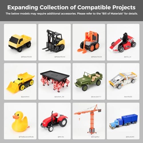 Makerworld CyberBrick Beginner Hardware Kit ZK004 (1 Vehicle,1 Remote),3D Printing STEM,DIY Build RC Car& Programmable Robotics Set,Modular Coding Electronics Learning Set for Bambu Lab Maker - size: ZK004 - Cyberbrick Beginner