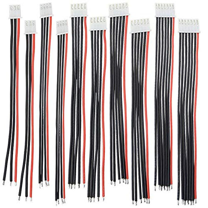 10pcs 5.9inch JST-XH Connector Plug 2S-6S 2S 3S 4S 5S 6S Lipo Balance Charger Silicone Wire Balance Lead Extension Cable for RC Battery (2pcs Each)