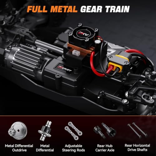 1/12 Brushless RC Cars for Adults,Remote Control Car for Fast | Max 42 MPH 4X4 High Speed Racing RC Buggy with 3S 2200 mAh Battery,Fast Off-Road RC Truck, Suitable as Giftfor Beginner-Red - color: Red