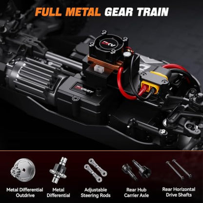 1/12 Brushless RC Cars for Adults,Remote Control Car for Fast | Max 42 MPH 4X4 High Speed Racing RC Buggy with 3S 2200 mAh Battery,Fast Off-Road RC Truck, Suitable as Giftfor Beginner-Red - color: Red