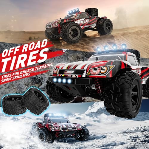 1:18 4WD RC Car 25 MPH for Teens Adults Off-Road Truck | IPX4 Waterproof, Oil-Shocks, Dual 1500mAh, 80m 2.4GHz Remote, All-Terrain 4WD for Teens & Adults