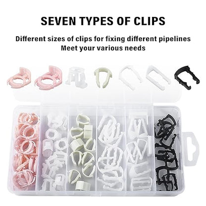 70PCS Car Fuel Line Clips,7 Size Nylon Fuel Line Repair Kit Replacement 3/8" & 5/16" Fuel Line Clamp,Durable Fuel Hose Retainer Clips Compatible with Ford GM Chrysler - color: 70PCS