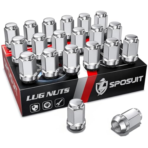 Sposuit 7/16-20 Lug Nuts - Replacement for 1953-1983 Chevy Corvette, 1967-1982 Camaro, 1964-1983 Malibu - Closed End Chrome Lug Nut(20 Pcs) - color: Chrome, size: 7/16-20, style: 20 Pcs HexDrive