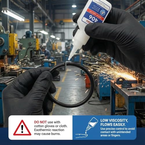 406 Instant Adhesive Super Glue Clear High Strength Rubber & Plastic Bonder 20g 12 Pack - size: 406, style: 12 Pack