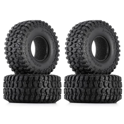 2.2" RC Crawler Tires with Foam Inserts, 4Pcs 135mm All Terrain Rubber Tires for 1/8 1/10 Short Course Truck Desert Racer – Compatible with TRX4 TRX6 RBX10 KM4 MJX H8H