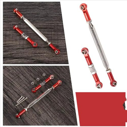 Rc Parts Compatible with MN D90 D99 for MN-90 FJ-45 1/12 RC Crawler Car Upgrade Parts Metal Adjustable Steering Linkage Servo Pull Rod Turnbuckle