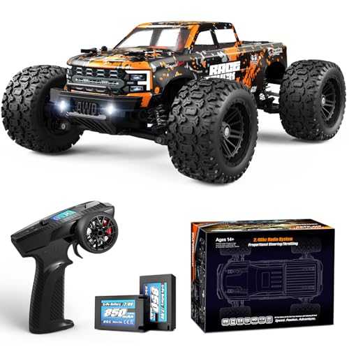 HAIBOXING 18859E, 1:18 RC Monster Truck, 2.4GHz Remote Control Fast RC Car | RTR RC Truck 36km/h 4WD Off-Road Water-Resistant Electric Powered Vehicle with Dual Li-Po Batteries Ideal for boys and Adults - style: 1/18 Racing Truck