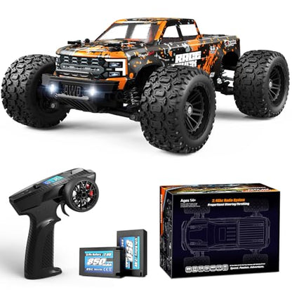 HAIBOXING 18859E, 1:18 RC Monster Truck, 2.4GHz Remote Control Fast RC Car | RTR RC Truck 36km/h 4WD Off-Road Water-Resistant Electric Powered Vehicle with Dual Li-Po Batteries Ideal for boys and Adults - style: 1/18 Racing Truck