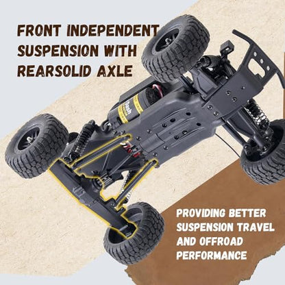 BEEZRC 1/24 FSC24 Chaser RC Short Course Truck, High Speed up to 26km/h,4WD Hobby Grade Remote Control Truck with 2-Speed Transmission RTR for Adults & Beginners Gifts(Purple) - color: Purple