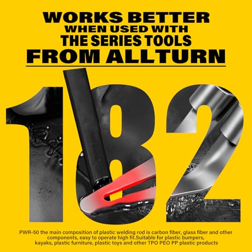 Allturn 182 Pcs Plastic Welding Rods Accessory Set | For TPO TEO And PP Plastics, 7.87 Inches Long, heat up to 473°F