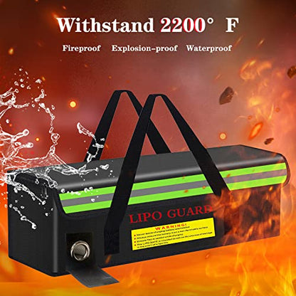 16.55"x5.52"x5.12" Large Capatity Lipo Battery Safe Bag for Ebike RC Lipo Battery Pack Storage Charging Transport,Home Office Travel Fireproof Safe Storage Pouch - size: 420*140*130mm