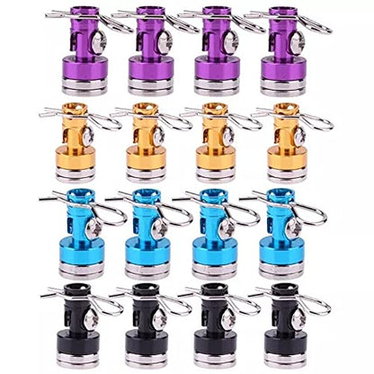 Replacement Part For 4pcs Magnetic Stealth Invisible Body Post Mount Contact Shell Column + Clips For 1/10 RC Drift Car - (Color: Red)