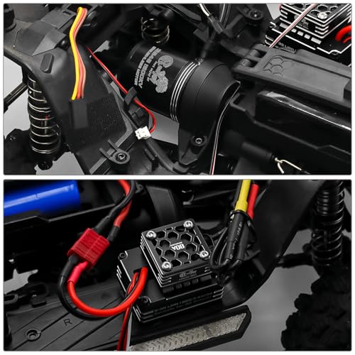 3548 1900KV Brushless Motor with AM32 80A Brushless ESC Electric Speed Controller for 1/10 LCG Chassis Remote Control Crawler Car Upgrade