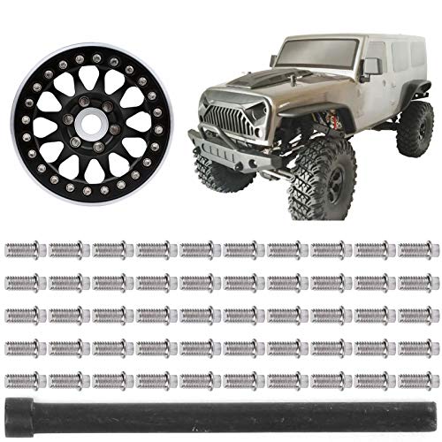 VGEBY RC Car Screw 50Pcs RC Car Wheel Rims Hub Screws Stainless Steel Screws for 1/10 RC Crawler Car - size: M3