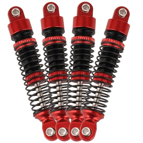 53mm 59mm 66mm 78mm Aluminum Long Threaded Shocks Absorbers Oil Damper for 1/18 RC Crawler TRX4M TRX-4M KUpgrade Parts (53mm-red) - color: 53mm-red