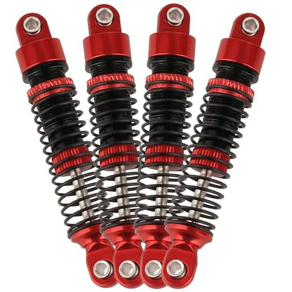 53mm 59mm 66mm 78mm Aluminum Long Threaded Shocks Absorbers Oil Damper for 1/18 RC Crawler TRX4M TRX-4M KUpgrade Parts (53mm-red) - color: 53mm-red