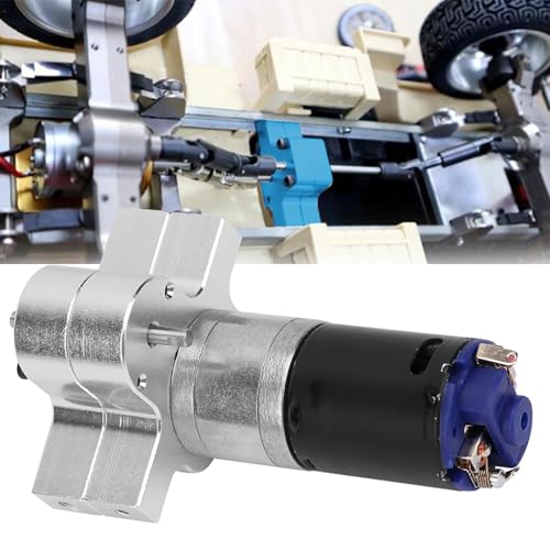 RC Transfer Case, Metal Transfer Case with 370 Brush Motor 8x5.3x4cm/3.15x2.09x1.57in RC Drive Gearbox Upgrades Parts for C14 C24 B14 B24 B16 B36
