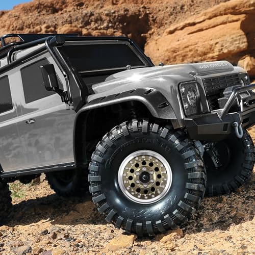 RC 1.9" Beadlock Wheels with Adjustable Offset for TRX4 SCX10 | Aluminum Alloy, Adjustable Negative Offset, 12mm Hex, Fits GEN7 GEN8 VS4-10 RC4WD & D90 1/10 RC Crawlers - color: Desert Gold