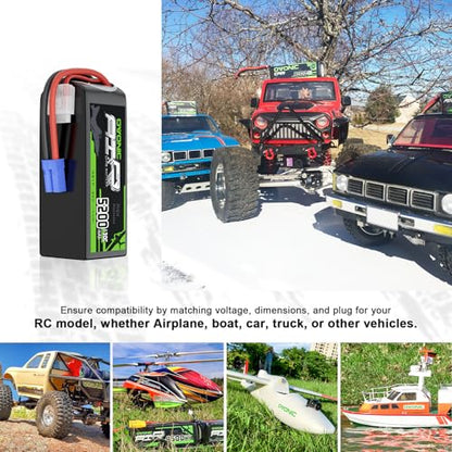 OVONIC 6S LiPo Battery 5200mAh 22.2V 130C RC Battery EC5 Connector