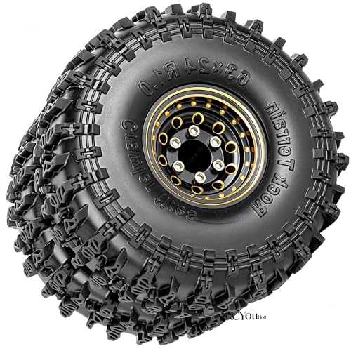 RC Full Brass 1.0" Beadlock Wheels and Tires for 1/18 Trx4m 1/24 SCX24 RC Crawler Car,1.0" Beadlock Wheels and Tires,RC Tires 1.0 Wheel Rim & Wheels Tires