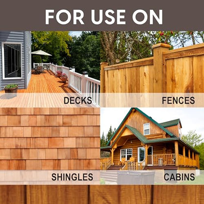 Ready Seal 7966104 5 gal Pail Exterior Wood Stain & Sealer, Light Oak - color: Light Oak, size: 5 Gallon