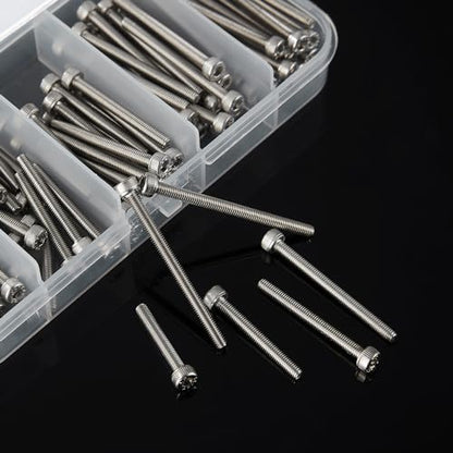 M3 x 20mm 25mm 30mm 35mm 40mm Socket Head Cap Screws Bolts, Stainless Steel 304, Metric Allen Hex Drive, Bright Finish, Fully Threaded, Assortment Kit 100PCS - size: Socket M3x20-40 mm