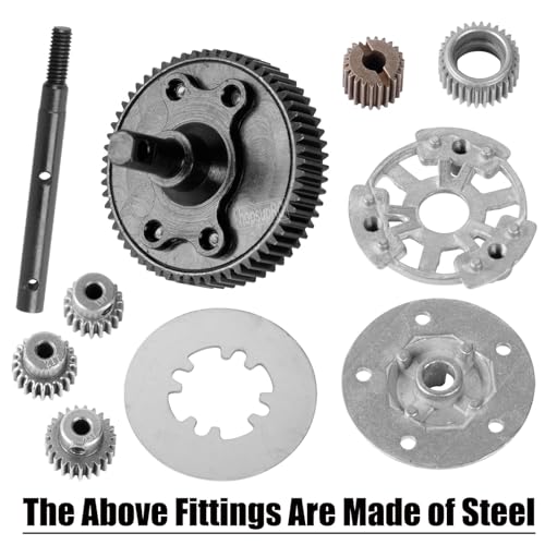 48P 86T Spur Gear&Slipper Clutch&Transmission Gear&Slipper Rebuild Kit&Pressure Plate Upgrades Part for 1/10 Slash 2WD(VXL),Rustler/Stampede/Bandit 2WD(VXL) Hops up,Titanium - color: Titanium(Upgrades Part)