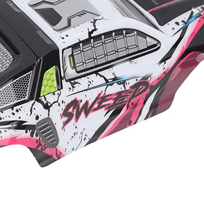 SIXRUN RC Car Body Shell PVC Spare Parts High Impact Car Body Shell Frame for SCY 16101PRO 1/16 RC Cars Car Toy Body Shell Remote (Rose Red) - color: Rose Red