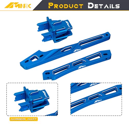 Alloy Center Differential Diff Mount & Front Rear Chassis Brace for Arrma 1/8 Kraton 6S 4X4 RTR V6 Series Upgrade Part Blue - color: Blue