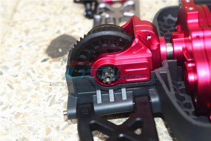 GPM for ARRMA 1/10 Big Rock Crew CAB AR102711 Aluminum Front/Rear Differential Yoke -4PC Set (red)