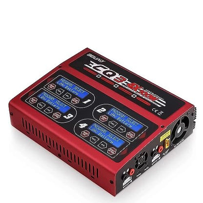BGUAD CQ3 10A 100W 1-6S 100Wx4/10Ax4 Balance Charger with JST_XH Adapter Board for LiPo Life NiMH NiCd Battery