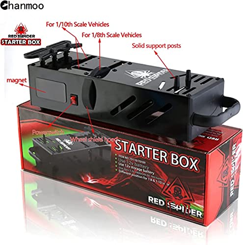 1/8 RC Car Starter Box 1/10 Scale Power Box 8IGHT and 8IGHT-T Starter Box for 1/8 1/10 Buggies and Truggys and Losi RC Nitro Engine