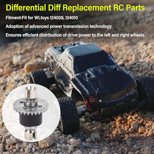 RC Car Differential Gear Accurate Balance Control Differential Diff Replacement RC Parts for 124008