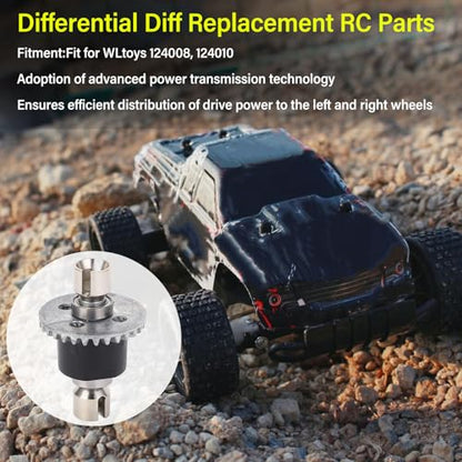 RC Car Differential Gear Accurate Balance Control Differential Diff Replacement RC Parts for 124008