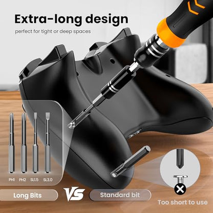 JOREST 115 in 1 Precision Screwdriver Set, Tool Gifts for Men, Mini Repair Tool Kit for iPhone, Macbook, PC, Laptop, Computer, Jewelers, PS5, Xbox, Switch, Electronics - style: 115 in 1