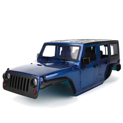 1/10 Jeep Hard Body Shell kit,Open Car Shell Kit 313mm Wheelbase for RC Crawler Car Axial SCX10 SCX10 II 90046 90047 RGT EX86100 (Deep Blue) - color: Deep Blue