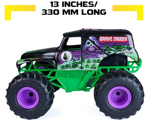 Monster Jam Smash & Bash Grave Digger RC Truck 1:15 Scale Vehicle | Includes 1 Repairable RC Truck, Crash and Rebuild with a Button Press, Indoor & Outdoor Action, Toys for Ages 4 and Up